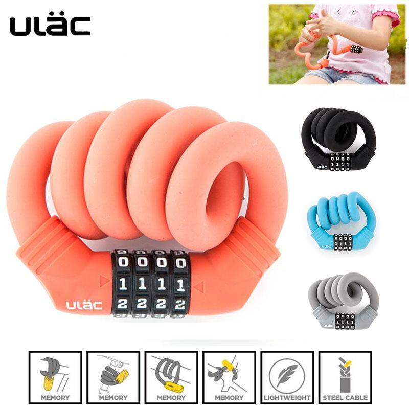 ULAC Chống trộm Xe Đạp Thép Không Gỉ Dây ChuyềN Khóa Xe Máy Mã/Khóa 4 Nhớ Khóa Dây Cáp Combo
