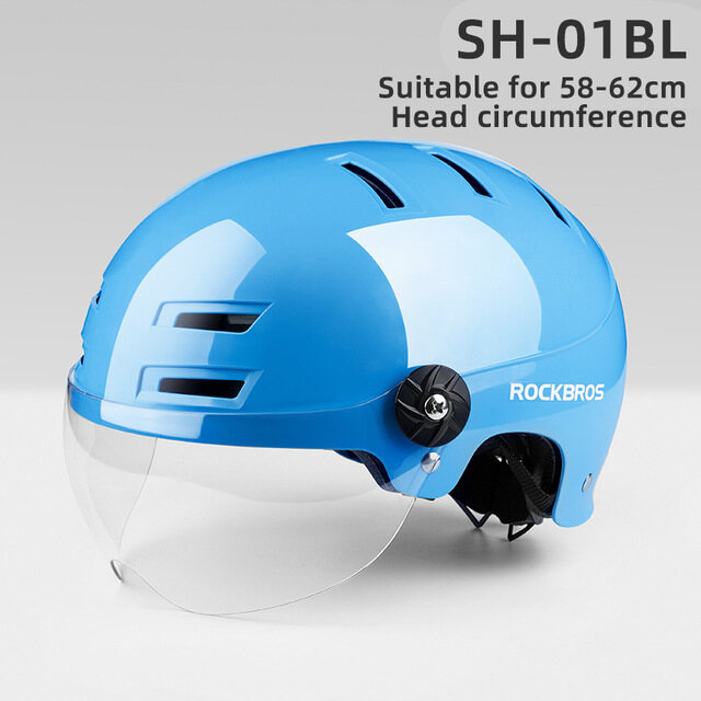 ROCKBROS Electric Bicycle Helmet Men Women MTB Road Bike Helmet With Goggles Motercycle Safety Helmet Protection Cycling Helmet