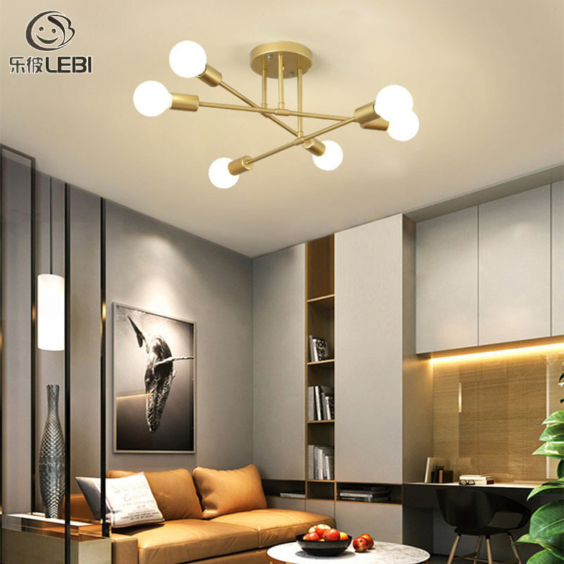Lebi đèn phòng ngủ đèn trần đèn phòng led đèn phòng khách đèn trang trí e27 không bóng