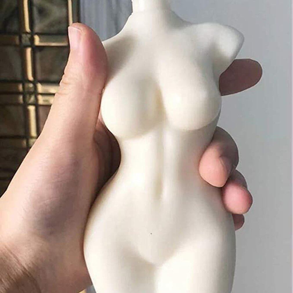Khuôn silicon thân màu nude 3d cho nam nữ khuôn nến xà phòng tự làm thủ công dụng cụ làm thạch cao nến thơm đồ trang trí thủ công gia đình