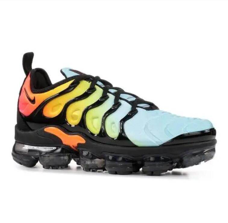 Giày chạy bộ nam nữ vapormaxes plus chính hãng tn giày thể thao ngoài trời màu đen cầu vồng 924453-301