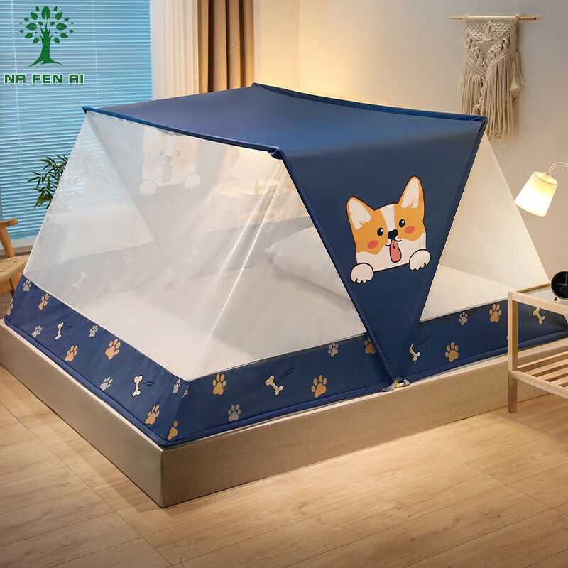 NFA Installation-free folding mosquito net household foldable thickened encrypted online celebrity bottomless high-low bed ราคา 481 บาท*ส่งฟรี