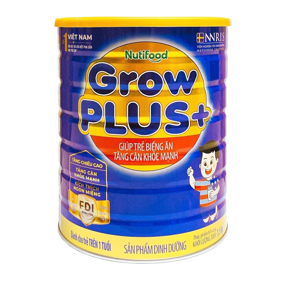 Sữa bột nutifood grow plus xanh 1.5kg