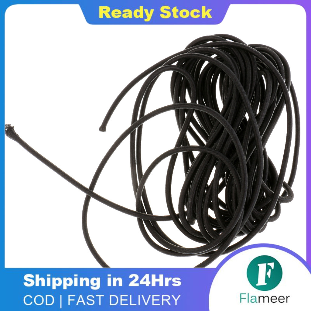 เต็นท์แคมป์ปิ้ง เต็นท์กางอัตโนมัติกันน้ำ Flameer Elastic Bungee Rope Shock Cord Tie Down เต็นท์สายไฟความหนา 3 มม