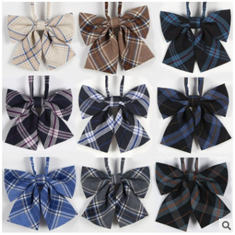 School Dresses For Girl Plaid Bow Tie Lady Anime Sailor Suit Striped Tie High School Student Jk Uniforms Collar Butterfly Cravat