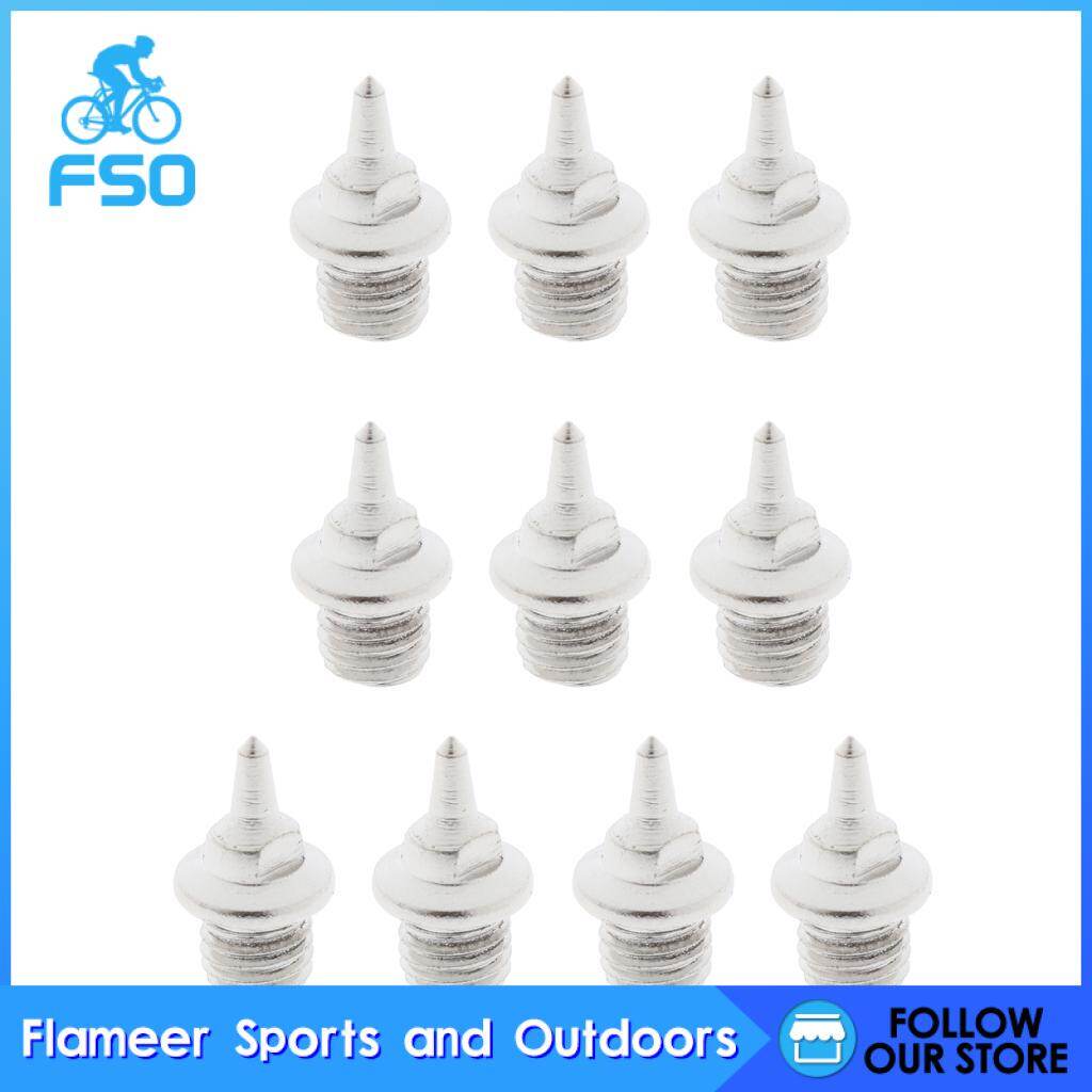 Flameer 10x Outdoor Carbon Steel Track Spikes Replacement Silver Small 13.8mm