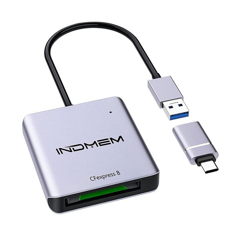 INDMEM Cfexpress Card Reader,USB C 3.1 Gen 2 Type C To Cfexpress B Reader