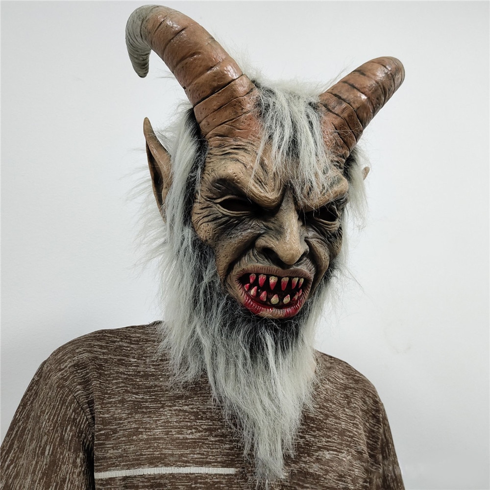 Adamlisashop Linh Mục Hóa Trang Quỷ Lucifer Mascarillas Anime Halloween Mặt Nạ Cao Su Quỷ Đạo Cụ Khủng Bố Mũ Bảo Hiểm Hóa Trang