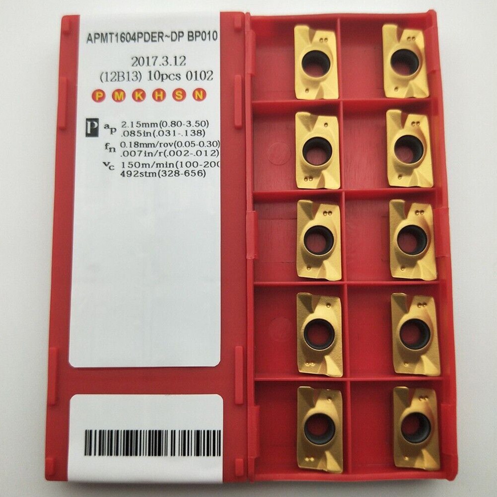 Dụng cụ chèn phay cắt apmt1604pder-dp cacbua thay thế độ bền