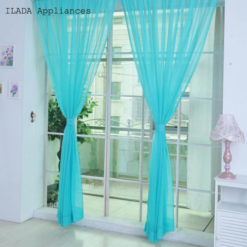 Durable Sheer Voile Curtain for Bedroom Solid Color Sheer Voile Curtain