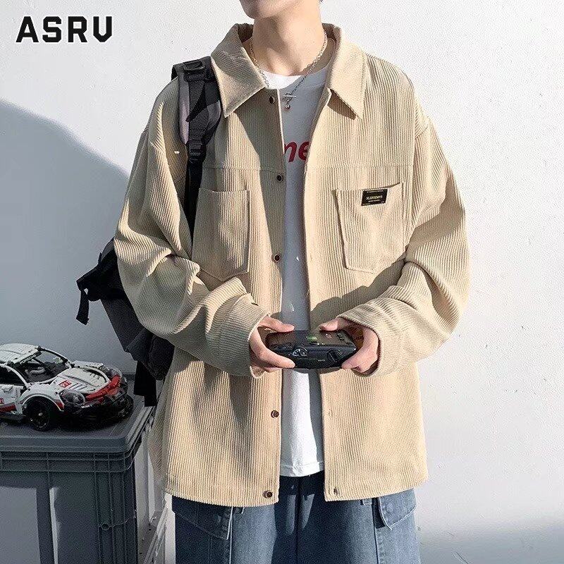 ASRV corduroy long-sleeve shirt men loose korean style fashion shirt coat