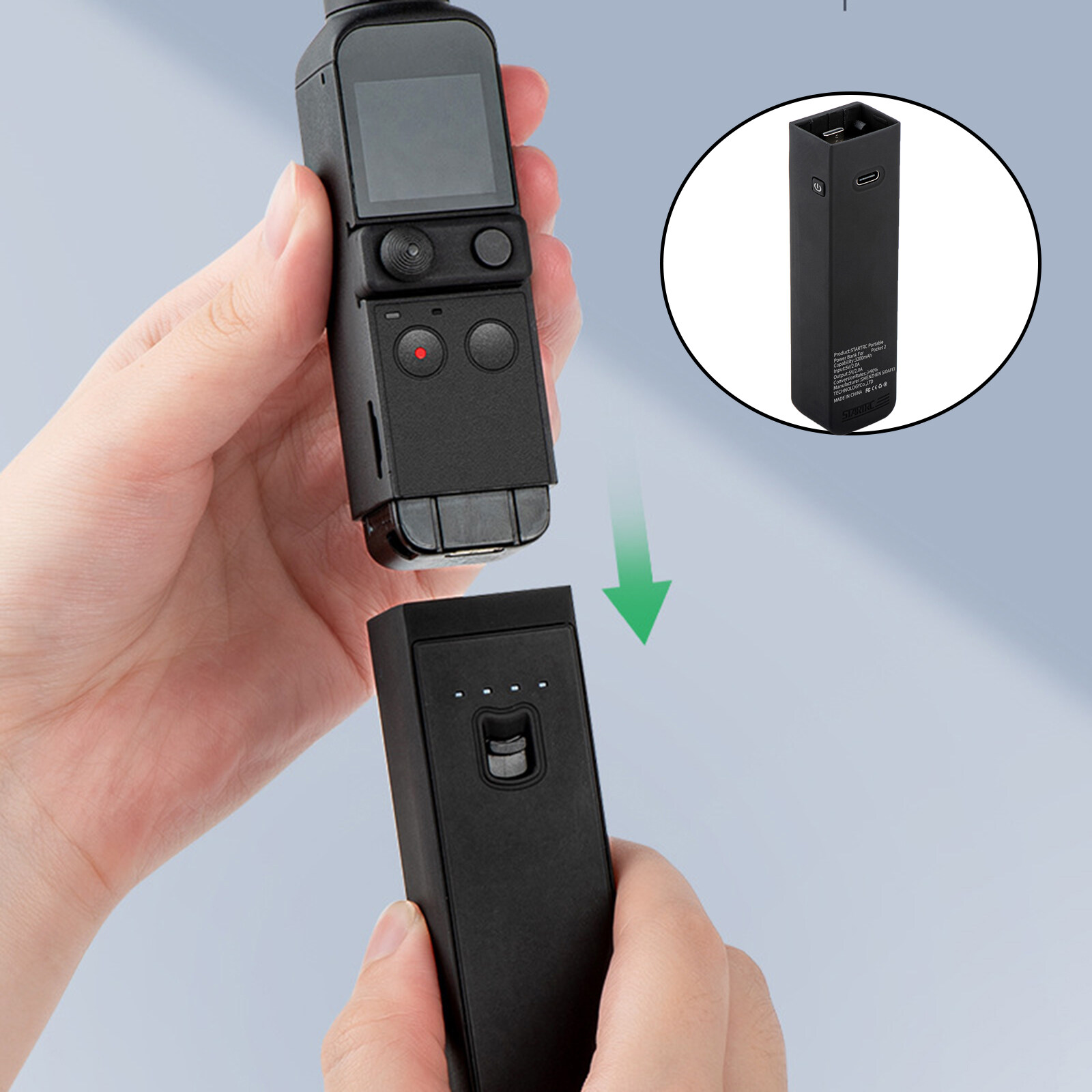 Baoblaze Camera Charging Case for DJI OSMO Pocket 2 3200mAh Fast Charging