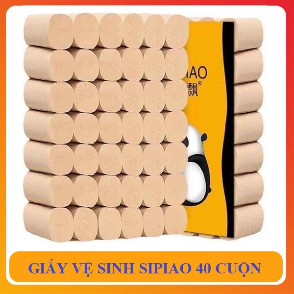 Giấy vệ sinh gấu trúc sipiao thùng 40 cuộn