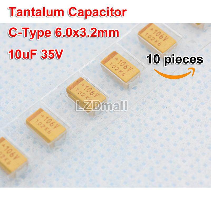 10 chiếc tụ điện 35v10uf điện dung smd tụ điện tantali 106v 10uf 35v 10uf35v c-type 6032
