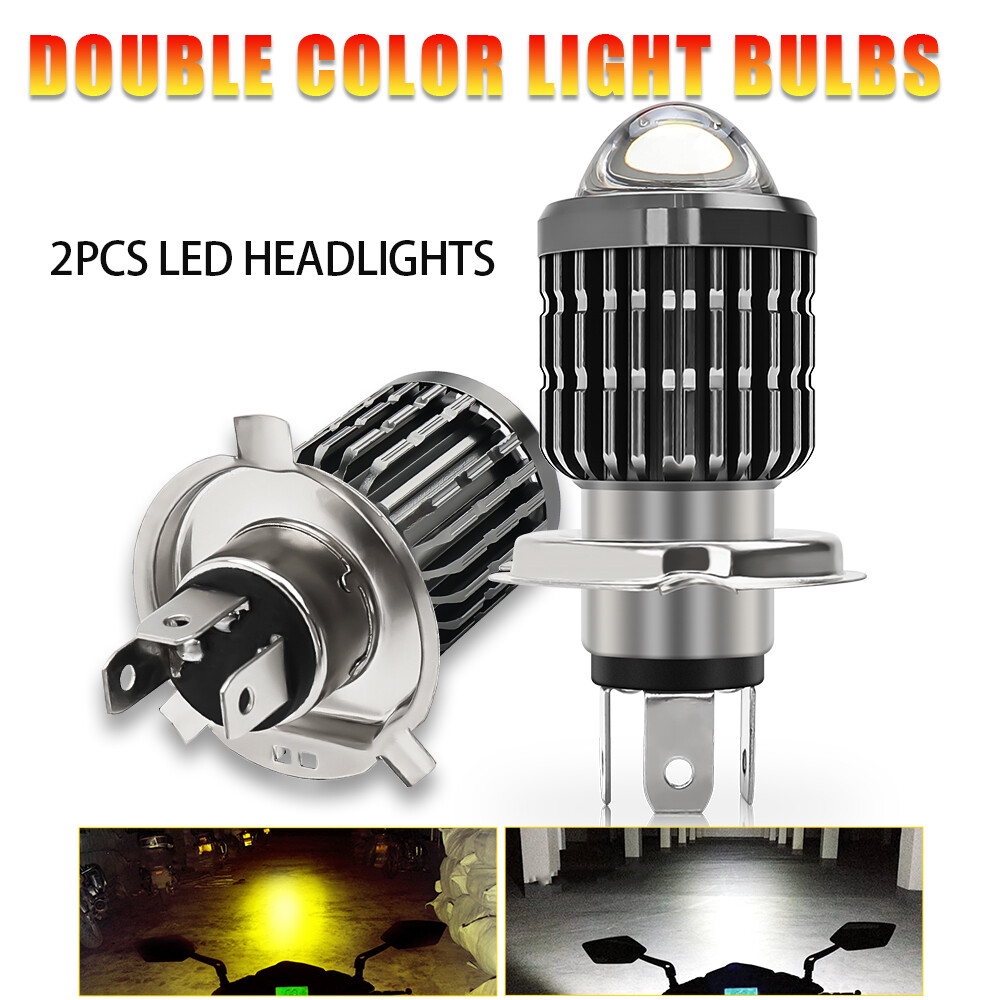 CO LIGHT 1 Bóng Đèn Pha Xe Máy Led H4 H6 BA20D Đèn Sương Mù Chùm Tia Hi/Lo Hai Màu Cho Xe ATV Xe Tay Ga Xe Đạp Điện Đèn Pha 12V 24V