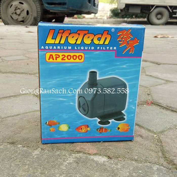 Máy bơm nước bể cá mini lifetech ap 2000 tiết kiệm điện công suất 26w đẩy cao 2m