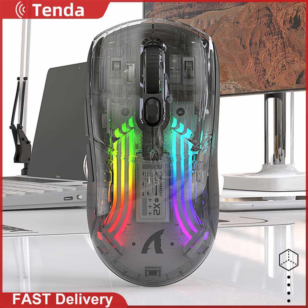 Wired Wireless Transparent Game Mouse RGB Light Adjustable Creative Mouse