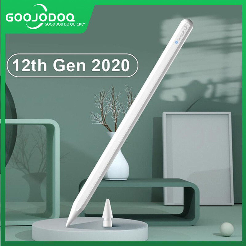 GOOJODOQ Bút Bút Chỉ Điểm Thế Hệ 12 Với Chức Năng Nghiêng Từ Chối Lòng Bàn Tay Cho Bút Chì Apple 2 1 iPad Pro 11 2020 2018 2019 iPad Air 4 iPad 7th 8th Pen