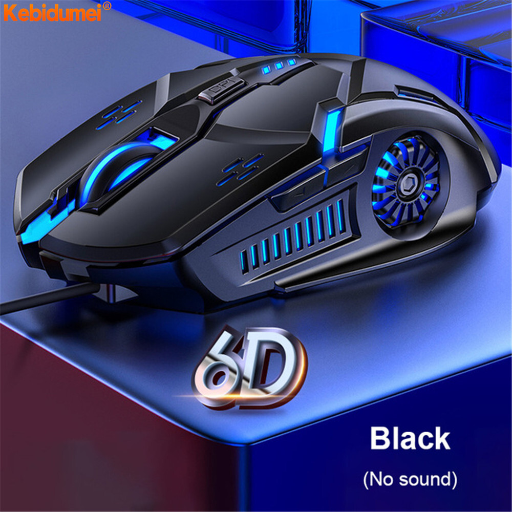 Kebidumei Chuột chơi game có dây chuột câm Gamer máy tính USB chuột cho máy tính PC chơi Game máy tính xách tay