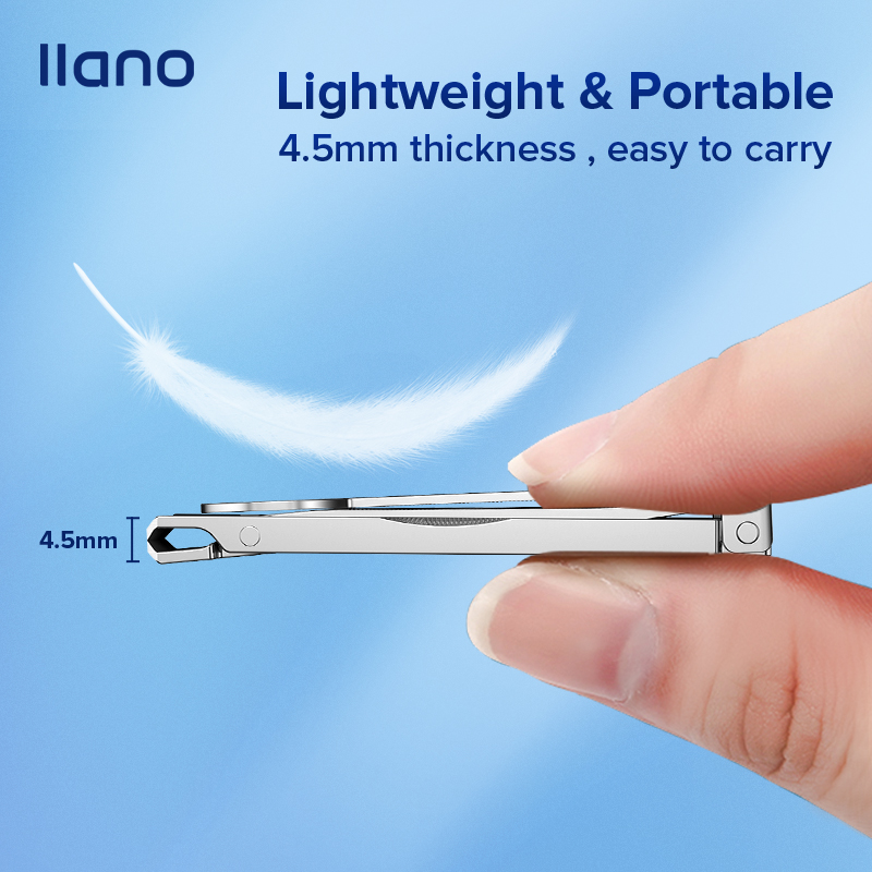 Llano Ultra-Thin Foldable Nail Clippers Portable Travel Nail Scissor Stainless Steel Collapsible Nail Cutter Manicure Tools Files with Keychain