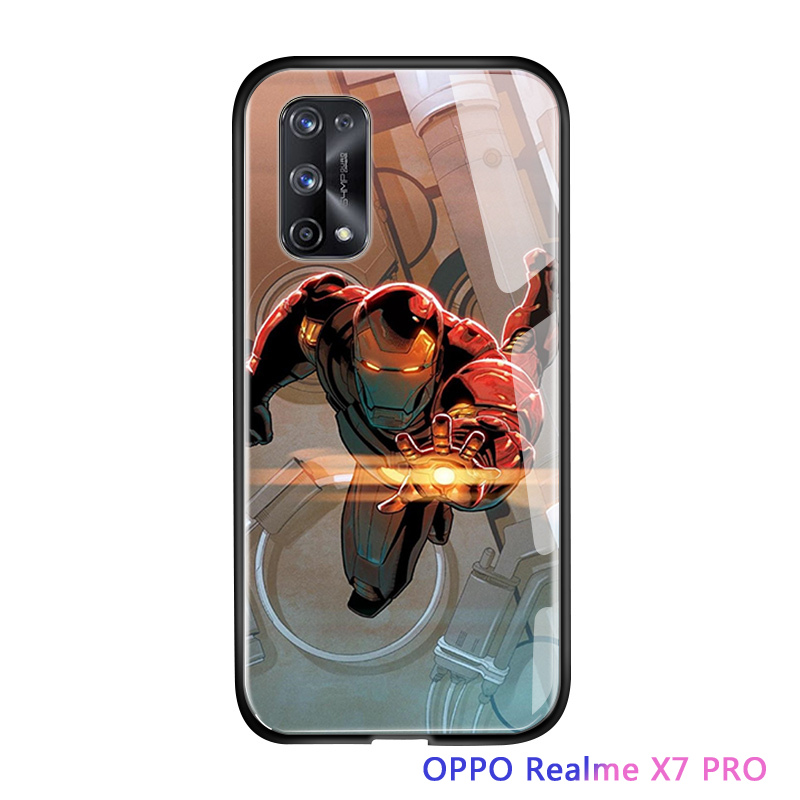 Hontinga ốp lưng cho realme x7 x7 pro 5g / realme x50 pro 5g ốp lưng điện thoại marvel cho nam ốp lưng siêu anh hùng avengers cho nam ốp lưng kính cường lực captain america ốp cứng chống gores