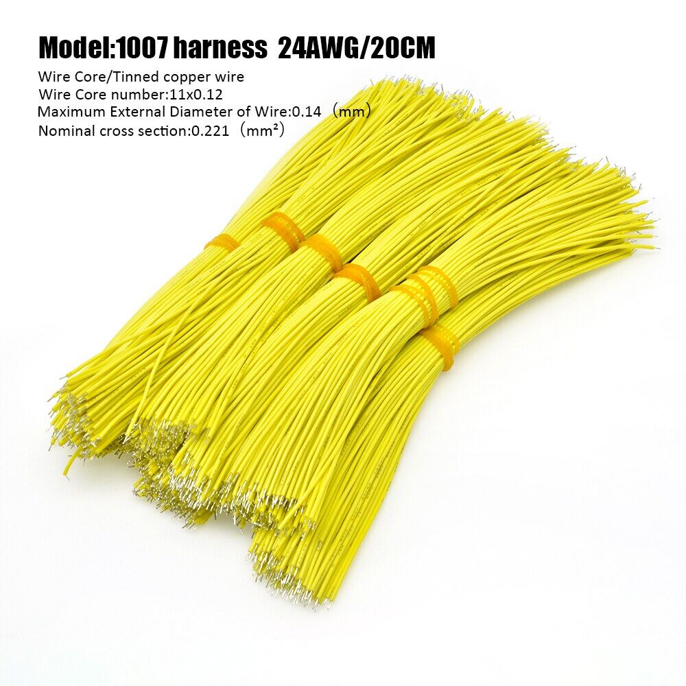 【】 Shopex mall Dây Thiếc Đôi 24AWG 100 Cái/lốc 20Cm UL1007 Hàn 6 Màu Dây Cáp Dây Dẫn Thiếc Cáp Hàn