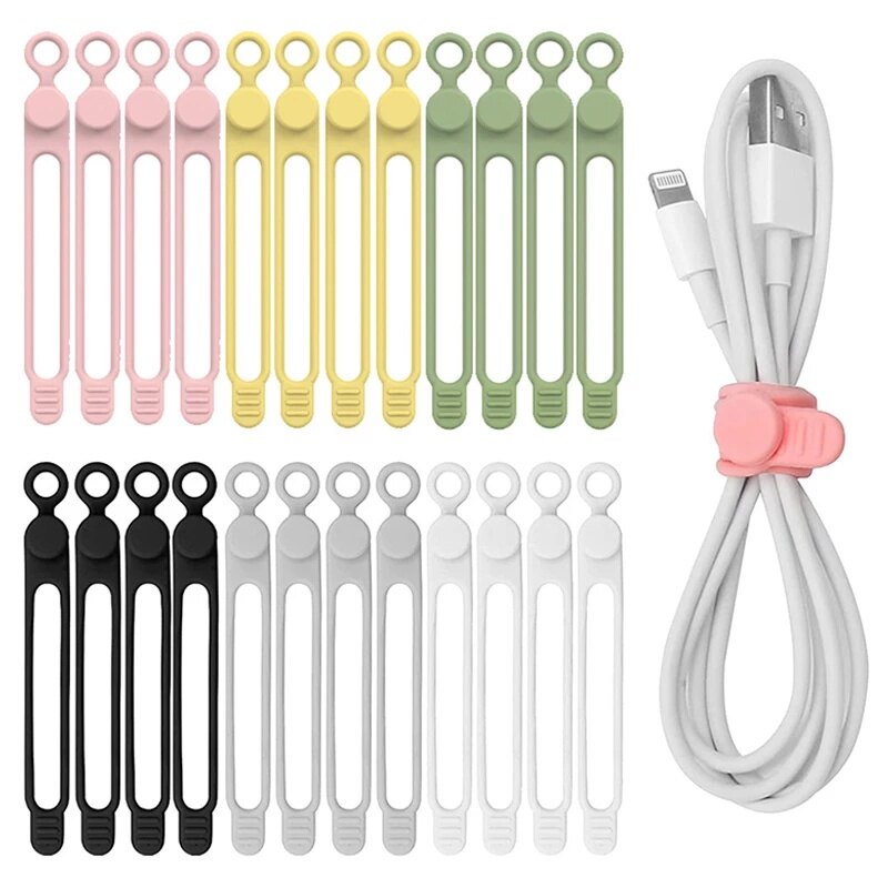 🔥5 phụ kiện cuộn dây cáp silicon dây cáp bảo vệ bàn phím chuột dữ liệu tai nghe usb dây buộc sắp xếp cáp