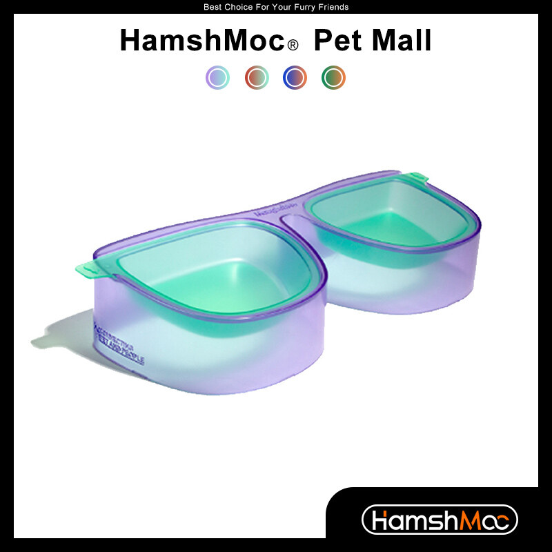 HamshMoc 3 in 1 Double Cat Bowl Detachable Dual Pet Bowls For Cats Puppy Tilted 15° Dishes Cat Food Water Feeding Bowl Non Spill ราคา 960 บาท*ส่งฟรี