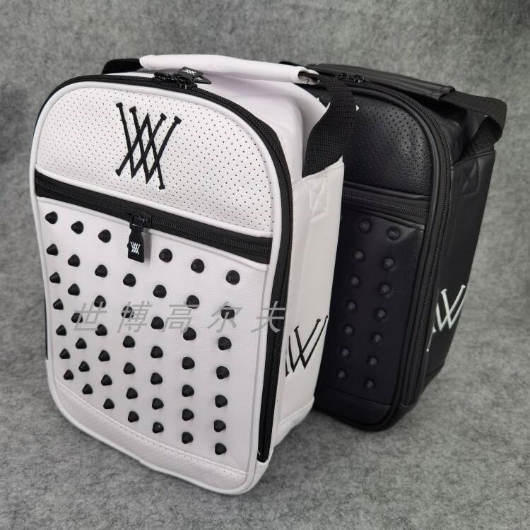 Golf shoe bag rivet small shoe bag personalized trendy brand luggage bag large space handbag clothing bag black and white