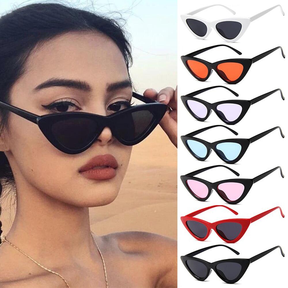 Kính Mát Mắt Mèo Gợi Cảm Kính Mát Tam Giác Đen Gương Thiết Kế Thương Hiệu Cho Nữ Kính Râm Nữ Kính Mắt Thời Trang Đường Phố UV400