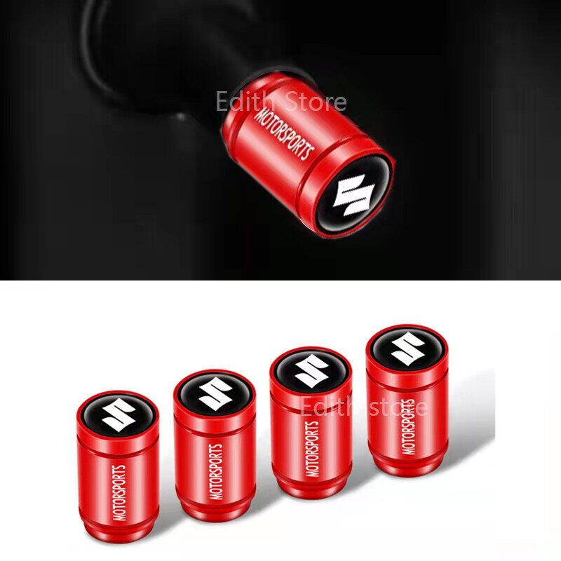 4 Cái Nắp Van Lốp Xe Hơi Chống Trộm Bằng Kim Loại Cho Suzuki Samurai Liana Ertiga Celerio Dzire Vitara Swift Celerio Apv Every Ciaz Jimny Alto Nắp Van Lốp Xe Máy Chống Rò Rỉ Cho Tất Cả Xe Hơi Phụ Kiện Xe Hơi