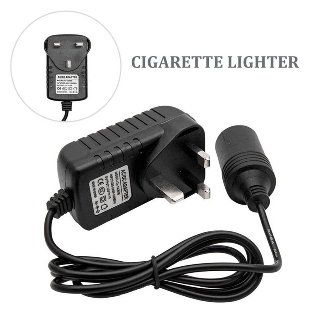 Ổ cắm chuyển đổi bật lửa xe hơi di động 220V sang 12V loại UK Blackhorse