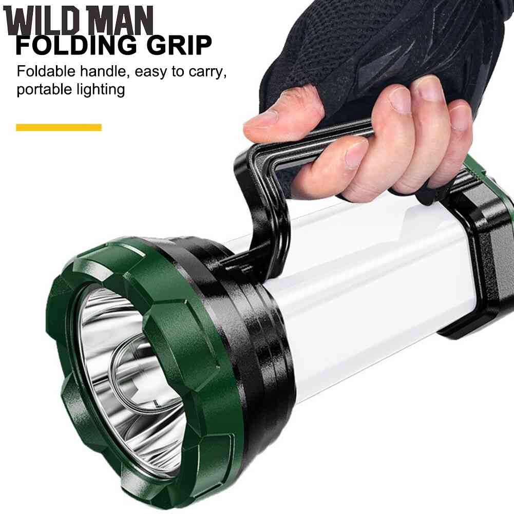 Đèn pin led mạnh mẽ đèn rọi câu cá chống nước đèn cắm trại ngoài trời