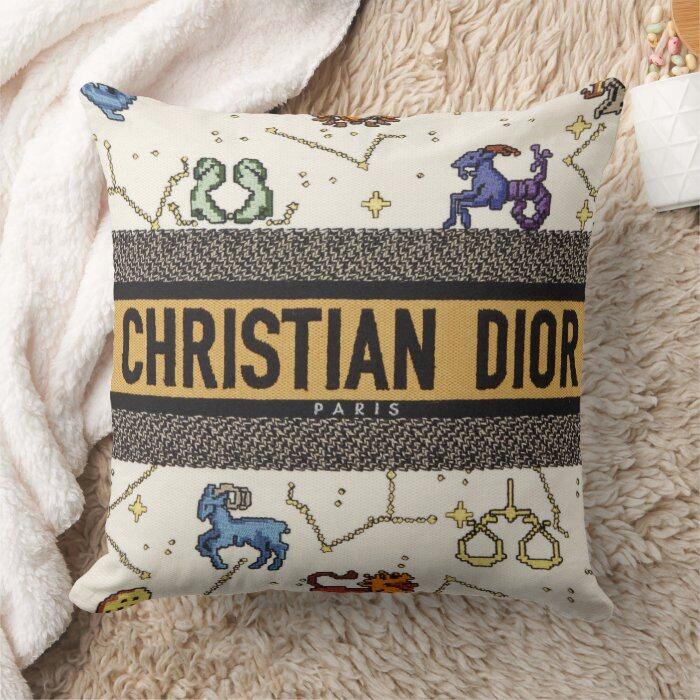 Vỏ gối ôm họa tiết chòm sao diore thời trang vỏ gối vuông trang trí nội thất sofa