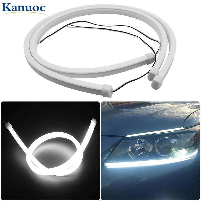 2 Chiếc 45 Cm Xe Ô Tô Đèn LED Dẻo Trắng Đèn Dải DRL Đèn Chạy Ban Ngày Cho Xe Audi BMW Mini Benz VW Ford Kia Honda TOYOTA Nissan Hyundai Mazda Mitsubishi Suzuki