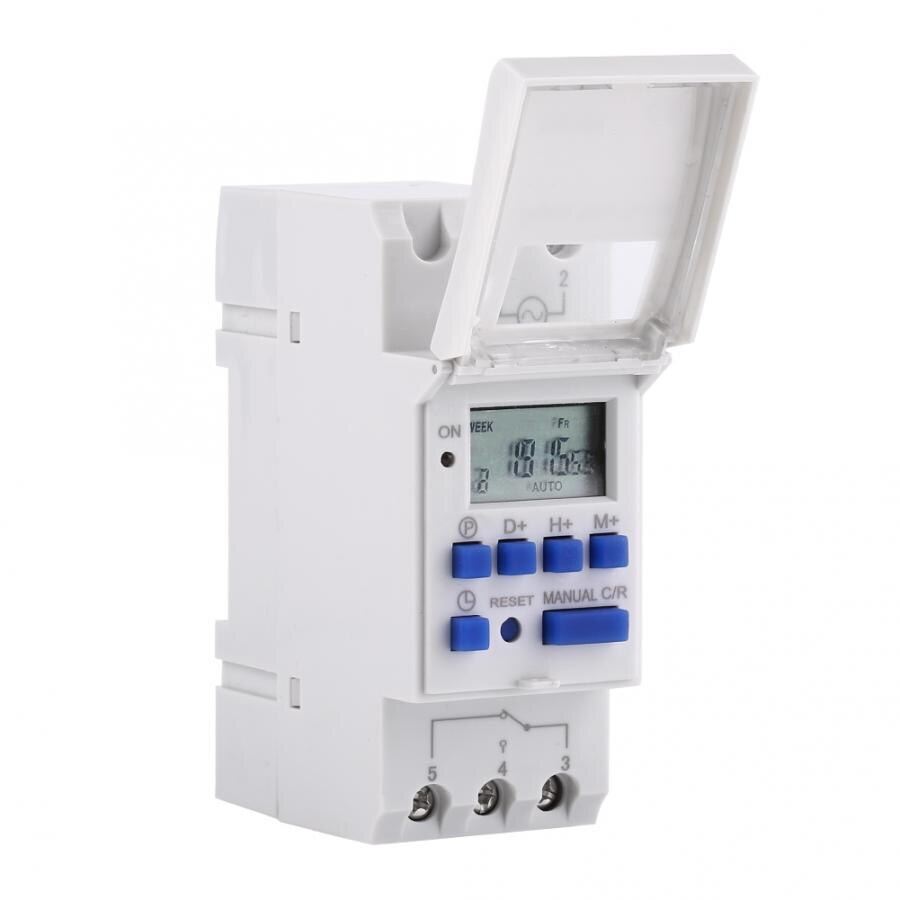 【Best-Selling】 RHS Online mall Bộ Hẹn Giờ Hiển Thị LCD AHC15A Có Thể Sạc Lại Bộ Điều Khiển Công Tắc Thời Gian Rơ Le Điện Tử Lập Trình Hàng Tuần AC 3000W Gắn Din