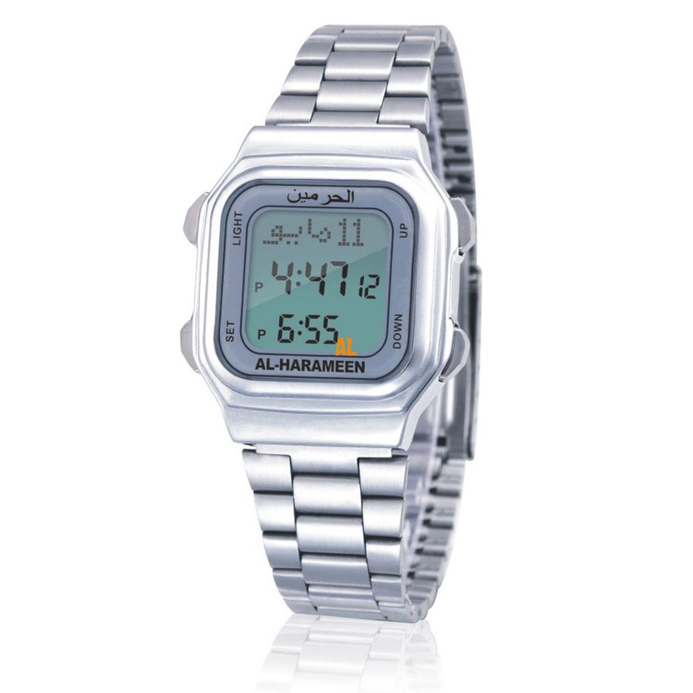 Azan Watch 6461 Islamic Qibla Watch With Prayer Compass Muslim Watch Best Islamic S Sliver Color 1pc 100% Origin