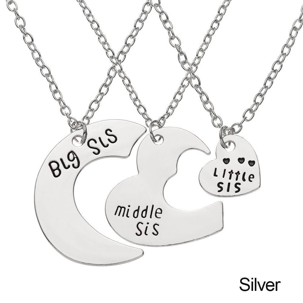 big sis middle sis little sis necklace