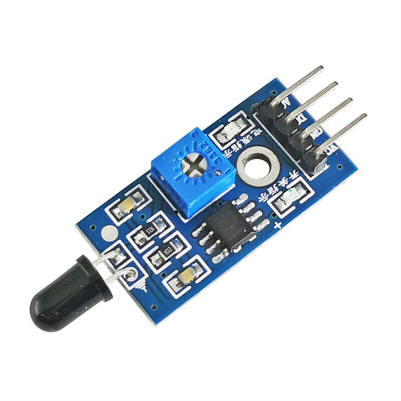 LM393 IR Ngọn Lửa Phát Hiện Mô-đun Cảm Biến Phát Hiện Cháy Hồng Ngoại Receiver Module 4 Pin 3 Pin Cho Arduino Diy Kit