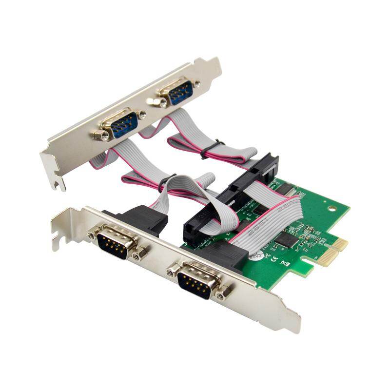 Moschip ax99100 pci express 4 cổng nối tiếp thẻ pci-e 1x nhiều cổng rs232 db9 com sang thẻ i/o pcie