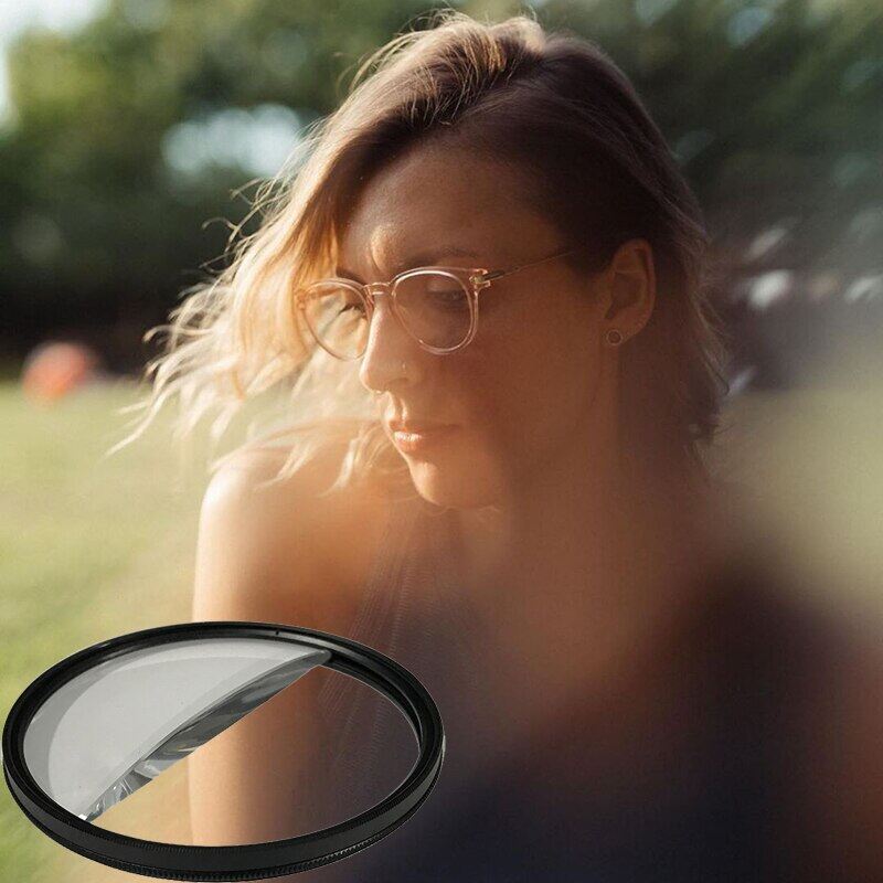 77mm Split Diopter Camera Filter,Rotating Optical Glass Prism,Special Effect Photography Accessories,Variable Number of Subjects