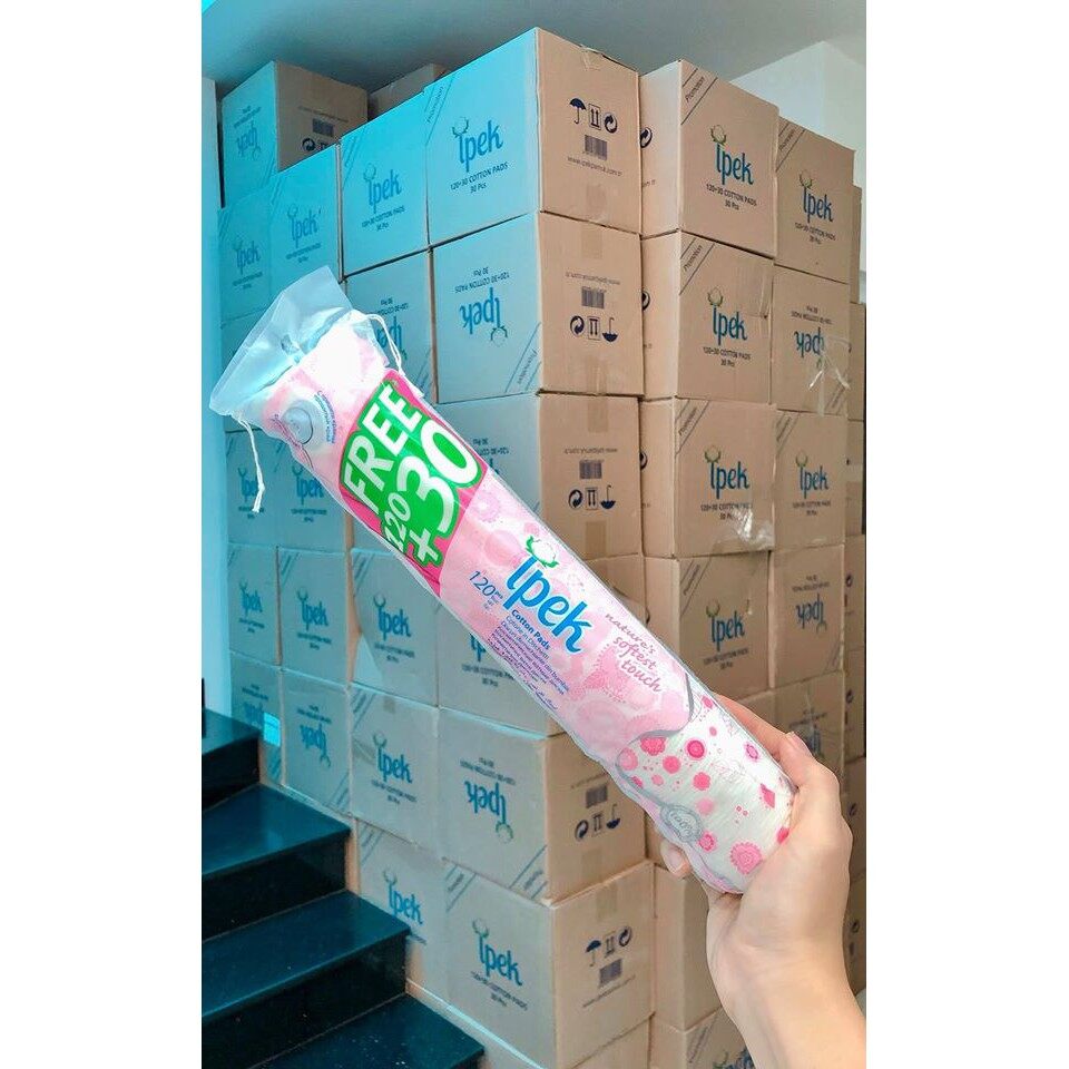 Bông Tẩy Trang Ipek Thổ Nhĩ Kỳ 150 (120 + 30) Miếng – Mẫu Mới