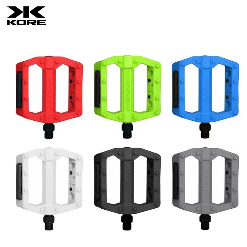 Kore siêu nhẹ vòng bi xe đạp núi bàn đạp MTB BMX xe đạp trên đường Xe đạp gấp Non-Slip Nylon Pedal Phụ kiện đi xe đạp