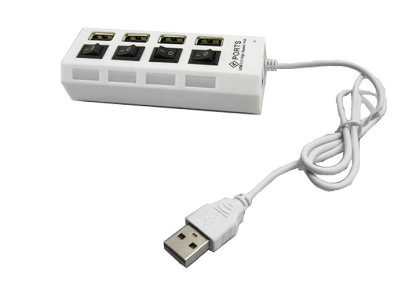 Bảng giá 4-port USB 2.0 Hub 480Mbps Built-in LED Indicator Compatible with USB 1.0 / 1.1 -white - intl Phong Vũ