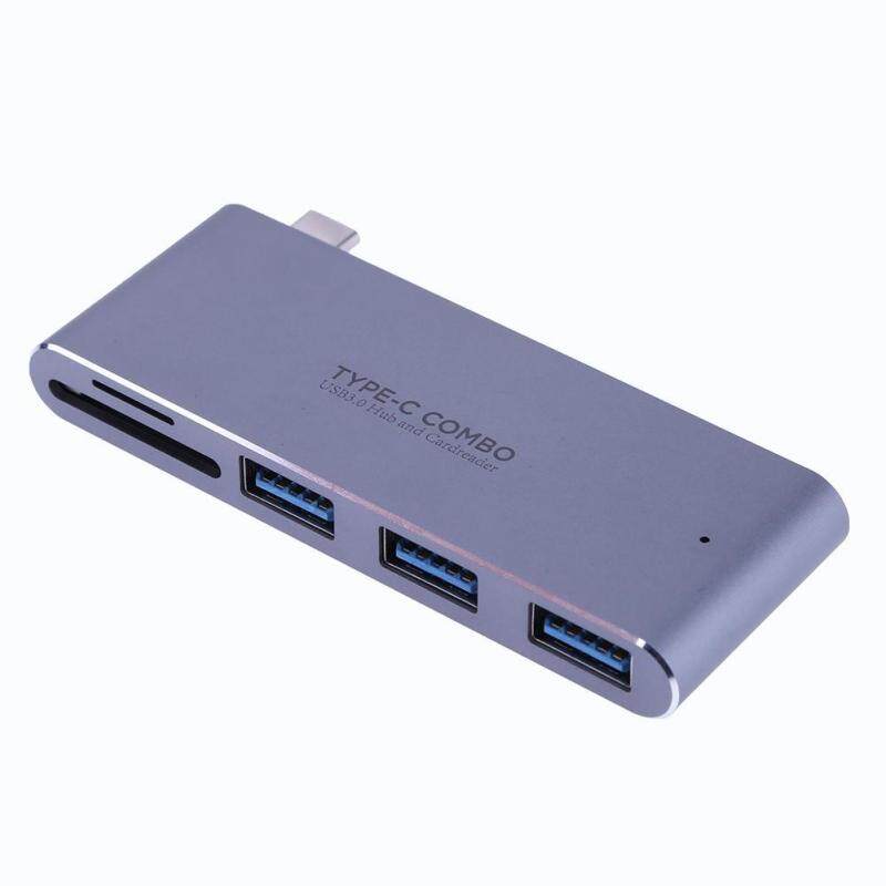 Bảng giá 5 in 1 Type-C Hub USB3.1 Combo Card Reader Adapter for Macbook Phone(Grey) Phong Vũ