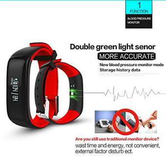 P1 Smart Watch IP67 Waterproof Blood Pressure Monitor Heart Rate Monitor, Fitness Tracker Watch with Calls SMS Reminder(Black)