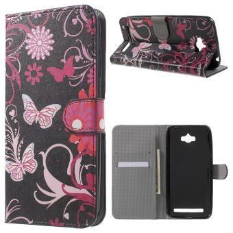 Phone Leather Stand Case for Asus Zenfone Max ZC550KL - ButterflyFlowers