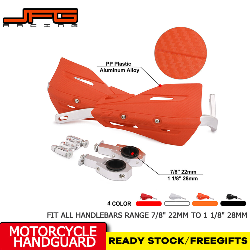 JFG Racing Motorcycle Universal Orange 7/8 1 1/8 Handguard Hand Guard For Honda Yamaha Suzuki Kawasaki Handguards Beat Wave TMX Click XRM110 Pit Dirt Bike Motorcross Motorbike Parts Accessories ราคา 553 บาท*ส่งฟรี