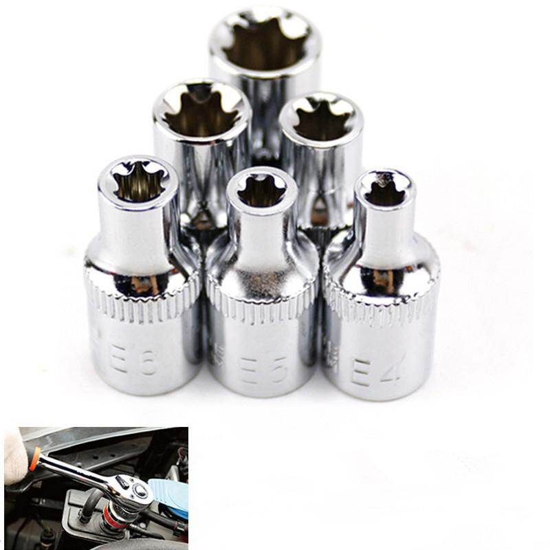 Bộ 6 Chiếc Ổ Cắm Điện Cho Đầu Cái Hình Sao Torx 1/4 Bộ Dụng Cụ Cầm Tay E4 E5 E6 E7 E8 E10