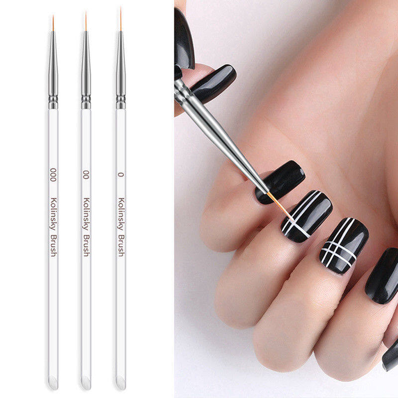 WOOLOVE Cái/bộ 3 Cây Bút Vẽ Móng Nghệ Thuật Bút Làm Móng Móc Khắc Hoa, Dụng Cụ Trang Điểm Làm Đẹp Móng Tay Cho Nữ Mới